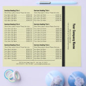 Gele zwarte eenvoudige grenslijst 6 flyer (Enkel)