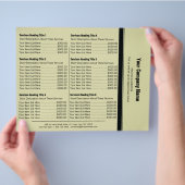 Gele zwarte eenvoudige grenslijst 6 flyer (Hand)