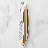 Gele, zwarte en rode strepen kurkentrekker (Voorkant)