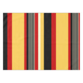 Gele, zwarte en rode strepen tafelkleed (Voorkant (Horizontaal))