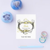 gele, zwarte en witte Chic Business Flyers (Enkel)