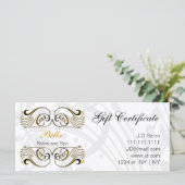 gele, zwarte en witte Chic-cadeaubonnen (Staand voorkant)