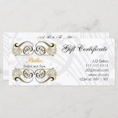 gele, zwarte en witte Chic-cadeaubonnen (Voorkant / Achterkant)