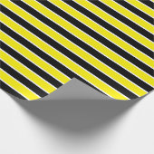 Gele, zwarte en witte strepen cadeaupapier (Hoek)