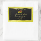 Gele zwarte Glitter-productlabels met Ladybug Rechthoekige Sticker (Tas)