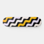 Gele Zwarte Golfpatroon Persoonlijk Skateboard (Horizontaal)