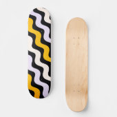 Gele Zwarte Golfpatroon Persoonlijk Skateboard (Voorkant)