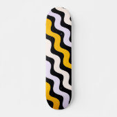 Gele Zwarte Golfpatroon Persoonlijk Skateboard (Voorkant)