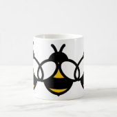 Gele zwarte hommels honingbijen leuk bijen afbeeld koffiemok (Center)