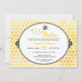 gele zwarte honingraatband Oh Babee baby shower Kaart (Voorkant)