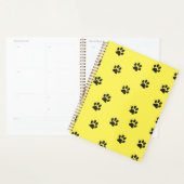Gele zwarte kattenpoten planner (Display)