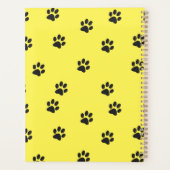 Gele zwarte kattenpoten planner (Achterkant)
