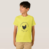 gele zwarte kip boerderij T-shirt (Voorkant volledig)