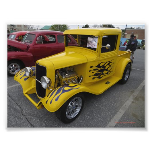 Gele zwarte klas foto afdruk (Voorkant)