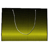 Gele zwarte polak Dot Halftone Achtergrond Groot Cadeauzakje (Achterkant)