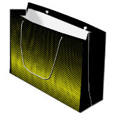 Gele zwarte polak Dot Halftone Achtergrond Groot Cadeauzakje (Voorkant Gekanteld)