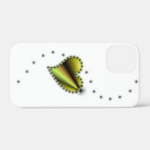 Gele zwarte Regenboog Hart met Sterren Case-Mate iPhone Case (Achterkant (horizontaal))