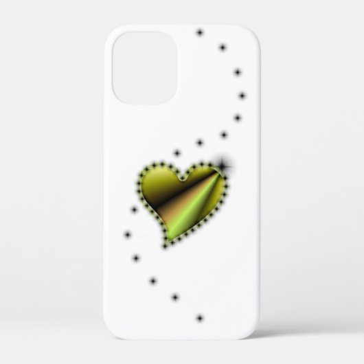 Gele zwarte Regenboog Hart met Sterren Case-Mate iPhone Case (Achterkant)