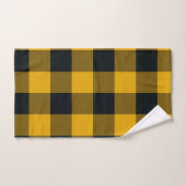 Gele zwarte rustieke buffel gespeelde geruite cheq bad handdoek (Handdoek)