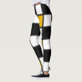 Gele zwarte speldenstang leggings (Links)