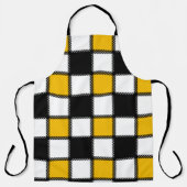 Gele zwarte speldenstang schort (Voorkant)