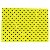 Gele zwarte stip large cadeautasje (Achterkant)