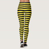 Gele zwarte strepen Bumble Bee Halloween Party Leggings (Achterkant)