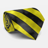 Gele zwarte strepen stropdas (Opgerold)