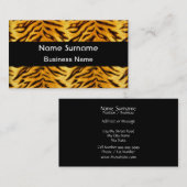 Gele zwarte tijgerlook visitekaartje (Voorkant / Achterkant)