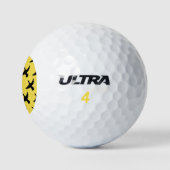 Gele zwarte vliegende eenden golfballen (Logo)