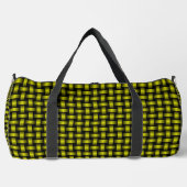 Gele Zwarte Weefpatroon Grote Duffel Tas (Voorkant)