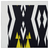 Gele zwarte witte etnicus stof (Swatch)