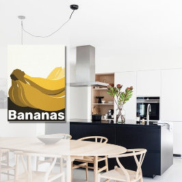 Gele, Zwarte, Witte Keuken Muur Decoratie - Poster