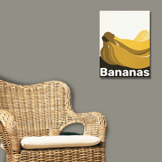 Gele, Zwarte, Witte Keukenmuur Decoratie - Poster