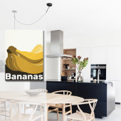 Gele, Zwarte, Witte Keukenmuur Decoratie - Poster