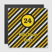 Gele zwarte witte regenboogstripes (Voorkant / Achterkant)