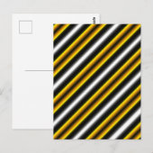 Gele zwarte witte regenboogstripes briefkaart (Voorkant / Achterkant)
