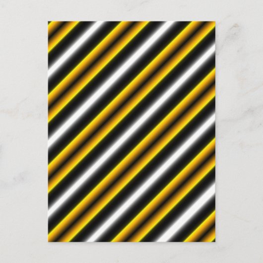 Gele zwarte witte regenboogstripes briefkaart (Voorkant)