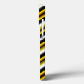 Gele zwarte witte regenboogstripes Case-Mate iPhone case (Achterkant / Links)