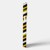 Gele zwarte witte regenboogstripes Case-Mate iPhone case (Achterkant / Rechts)