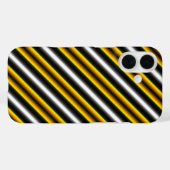 Gele zwarte witte regenboogstripes Case-Mate iPhone case (Achterkant (horizontaal))