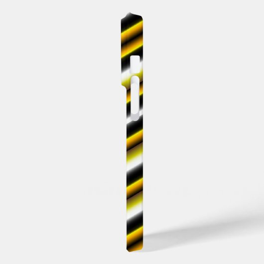 Gele zwarte witte regenboogstripes Case-Mate iPhone case (Achterkant / Links)