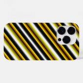 Gele zwarte witte regenboogstripes Case-Mate iPhone case (Achterkant (horizontaal))