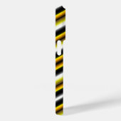 Gele zwarte witte regenboogstripes Case-Mate iPhone case (Achterkant / Rechts)