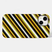Gele zwarte witte regenboogstripes Case-Mate iPhone case (Achterkant (horizontaal))