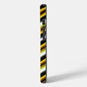 Gele zwarte witte regenboogstripes Case-Mate iPhone case (Achterkant / Links)