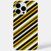Gele zwarte witte regenboogstripes Case-Mate iPhone case (Achterkant)