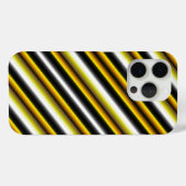 Gele zwarte witte regenboogstripes Case-Mate iPhone case (Achterkant (horizontaal))