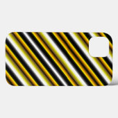 Gele zwarte witte regenboogstripes Case-Mate iPhone case (Achterkant (horizontaal))