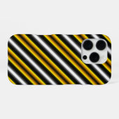 Gele zwarte witte regenboogstripes iPhone hoesje (Achterkant horizontaal)